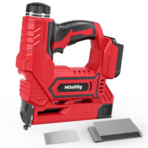 Cordless Brad Nailer Compatible with Milwaukee 18V Battery - 2 in 1 18 Gauge Lightweight Nail Gun Staple Gun with 2000pcs Nails for Wood Carpentry Home DIY - Tool Only - Brushless 5.9LB