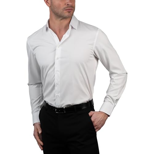 Chaps Regular Fit Long Sleeve Button Down Dress Shirts for Men - Wrinkle Free Long Sleeve Shirt Mens Formal 4-Way Stretch2
