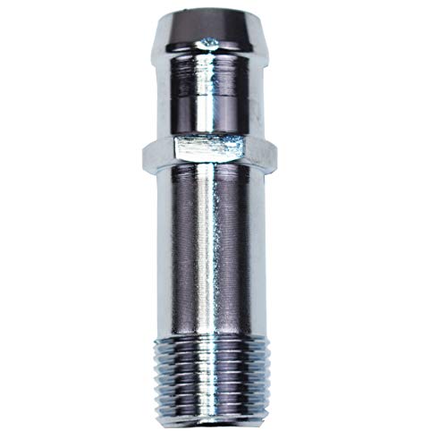 A-Team Performance - Water Pump And Intake Fitting - Sbc/Bbc 1/2" Npt To 3/4" Hose, Chrome #TOP22