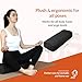 Gurus Yoga Bolster Pillow for Restorative Yoga - Super Soft, Lightweight & Firm Support - Easy to Carry Meditation Bolster with Carrying Handles - Rectangular Exercise Pillow with Machine Washable Cover (Black)