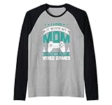 love my mom lets me play video gamer gaming maglia con maniche raglan