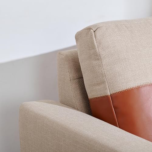 Image of Home Centre 1 Seater Andes Fabric Sofa| Fabric Sofa| (Brown) |Two Year Warranty