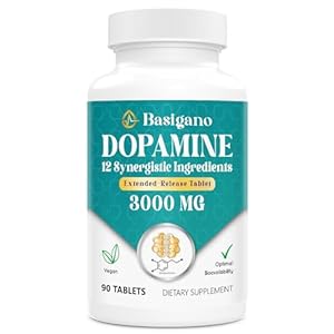 Natural Dopamine Supplement for Energy, Focus, Motivation, Mental Alertness, Mood, and Stress – Non-GMO, Gluten-Free – 90 Tablets