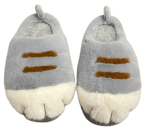Cat Paw Slippers for Women Cute Cat Claw Plush Platform Indoor Outdoor Shoes Fall Winter Warm Anti-slip Slippers Sweet Gift