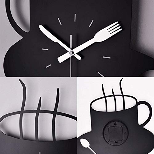 Horloge murale de tasse à café au design épuré et finitions étanches