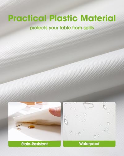 Image of Pureegg Plastic Table Cloth Disposable 54 x 72 Inch 20 Packs, White