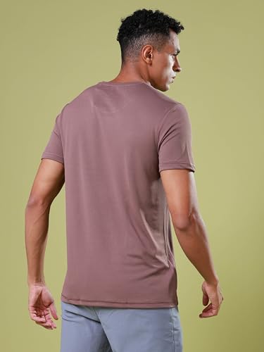 Image of TECHNOSPORT Men's Slim Fit Polyester Activewear Sports T-Shirt with Moisture-Wicking Comfort for Workout, Running & Gym