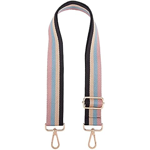 SUPERFINDINGS 1Pc 71cm Replacement Handbag Straps 3.8cm Wide Adjustable Canvas Bag Shoulder Strap Rosy Brown Crossbody Bag Strap with Light Gold Alloy Swivel Clasps for Handbags Purse Making Cover