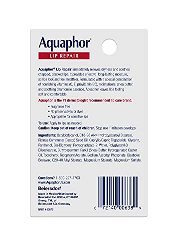 Image of Aquaphor Lip Repair Dry, Chapped Lip Balm, 0.35 oz