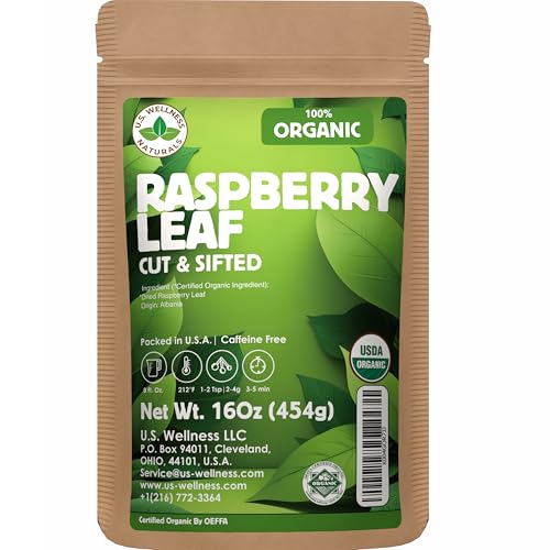 Raspberry Leaf Tea - 16Oz (REAL WILD HARVEST) | 100% USDA Certifi...