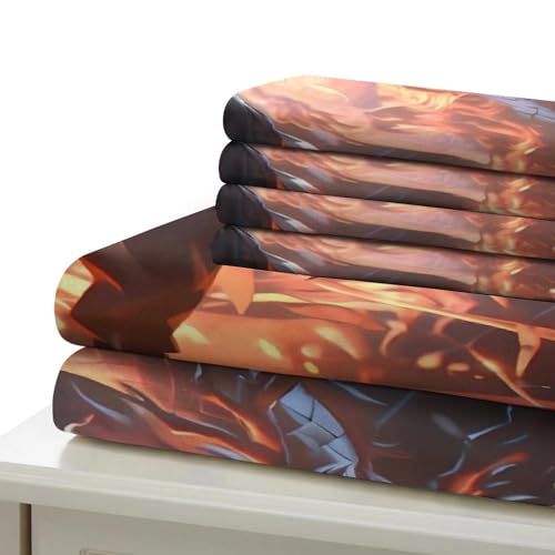 Housse de couette imprimé anime en microfibre premium pour lit double - 7