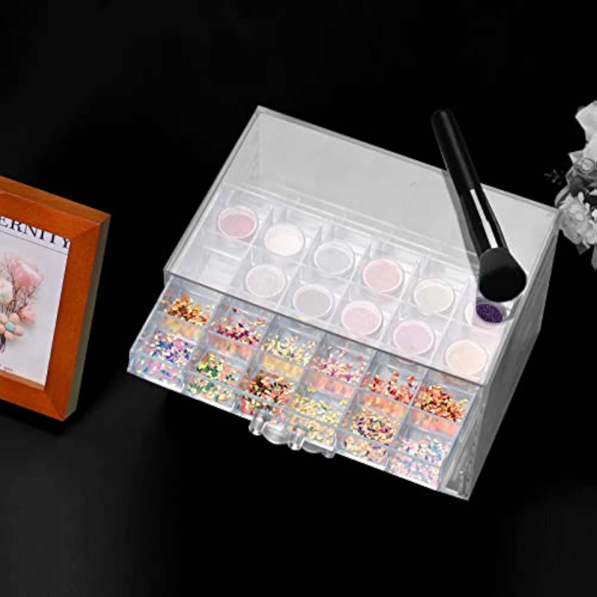 5 Layers Transparent Acrylic Storage Drawer for Nail Polish Art