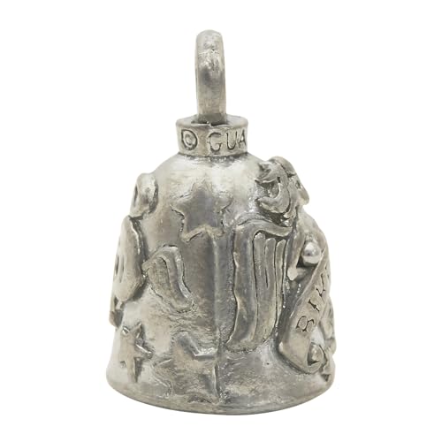 Image of Guardian Bell Good Luck Bell w /Keyring & Black Velvet Bag | Motorcycle Bell | Lead-Free Pewter | Made in USA