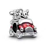 PANWOB Mouse Car Charm for Women Bracelets Necklaces in 925 Sterling Silver,Mother's Day Birthday Christmas