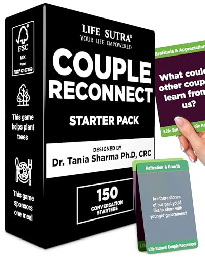 Couple Conversation Games & 150 Activities for Adults, Fun Board Card Game for Adult Couples in Relationship - Birthdays, Wedding, Bridal Shower, Wife Husband Gift, 2 Players Date Night Ideas Gifts
