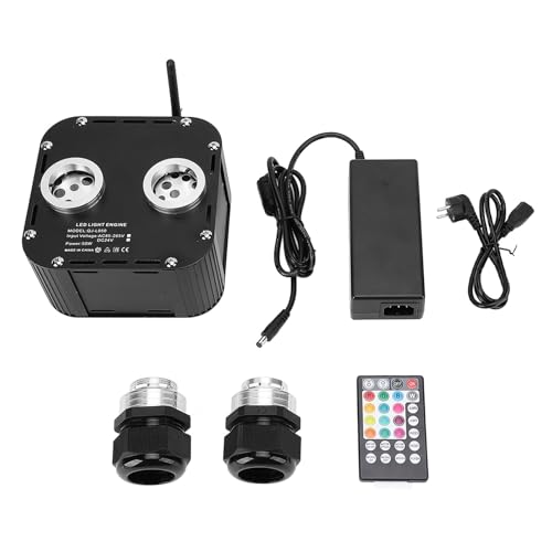 Luz de fibra óptica de 50W con doble puerto RGB y control por aplicación Bluetooth