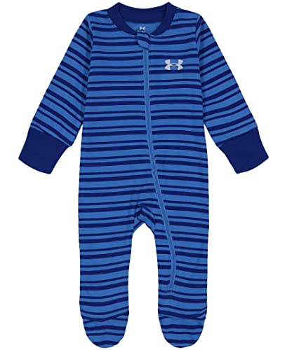 Image of Under Armour Baby Boys' Coverall Footie, Zip-up Closure, Logo & Printed Designs