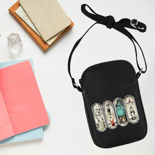 TGBJE Horror Movie Fans Gifts Jack and Sally Crossbody Purses Bag Spooky Season Gift Zero Inspired Adjustable Strap Bag (BL nightmare 4 CB)3