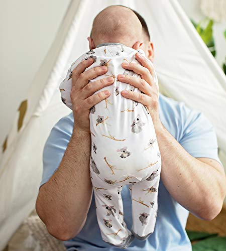 Image of Burt's Bees Baby unisex-baby Sleep & Play, Organic One-piece Romper-jumpsuit Pj, Zip Front Footed Pajama