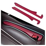IHOTDER 2PCS Car Seat Gap Filler - Car Seat Gap Filler Organizer for Holding Phone,Key,Purse - Universal Car Gap Filler Fits CCar Truck SUV Car Interior Accessories (Burgundy/2PCS)…