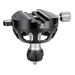 LEOFOTO YB-100MK 100mm Leveling Half Ball Adapter & Arca/RRS Compatible Clamp w Bubble Level for Bowl Tripod Medium Handle Hollow Lightweight