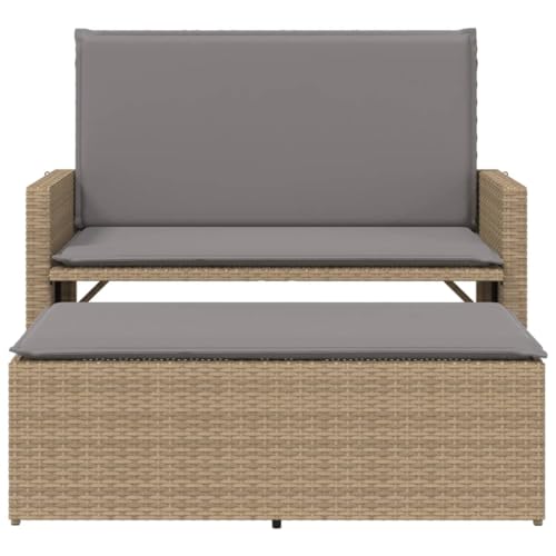 Banc de jardin 2 places résistant aux intempéries meuble de balcon polyrotin