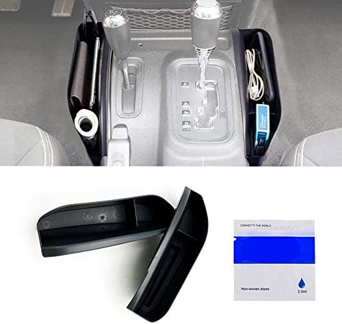 JOJOMARK Compatible with Jeep Wrangler JK and JKU Accessories 2018 2017 2016 2015 2014 2013 2012 2011 Gear Shifter Console Side Storage Box Auto Transmission Organizer Tray