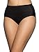 Vanity Fair Women's Body Caress Hi Cut #13137, Midnight Black, 9