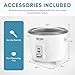 AROMA® Rice Cooker, 3-Cup (Uncooked) / 6-Cup (Cooked), Small Rice Cooker, Oatmeal Cooker, Soup Maker, Auto Keep Warm, 1.5 Qt, White, ARC-363NG
