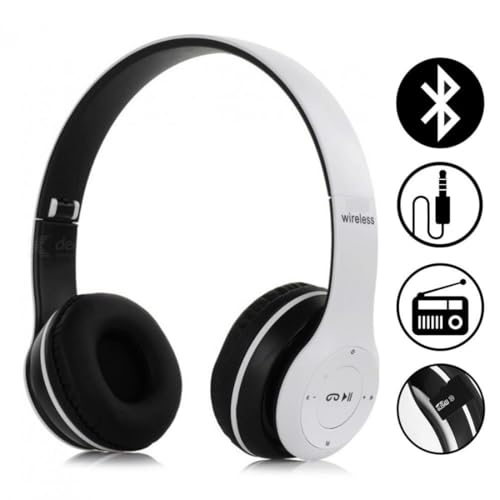 Image of Wireless Bluetooth Headphones 4.2 Over-Ear Foldable Design Built-in Controls & Mic Stereo Sound Headset (Multicolor)