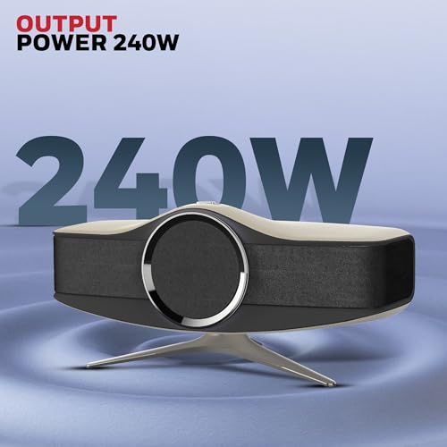 Image of Honeywell Aviator Hi-Fi Speaker, 240W, 1MBPS+ Audio codec, TypeC & Lightning Dongle, Ambient Light, Deep Bass, Bluetooth V5.3-30m, 5 Amplification Channel, 3 Independent Sound Cavities