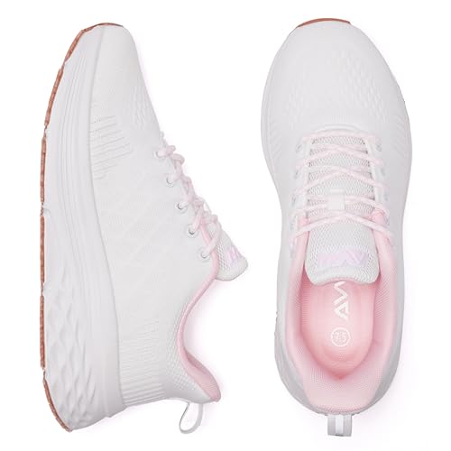 Image of AVW Womens Non Slip Work Shoes Water Resistant Walking Sneakers Food Service Chef Kitchen Shoes