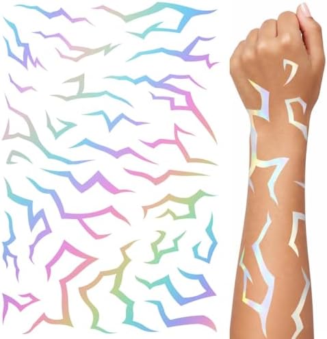 ROMANVIC Hunter Tattoo Kinder,4 Blätt Hunters Temporäre Klebetattoos Kinder, 180+ Demon HunterTattoos für Kindergeburtstag Party Deko Hautfreundliche Temporäre Kindertattoos