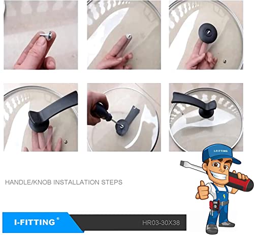 Hr Huare Technology Square Glass Lid 11.73"X14.6" For Grill Pan/Skillets Tempered Cookware Lid Replacement Square Pans Cover Dishwasher Safe, Standing Handle For Alternate Use, 1Pack #TOP5