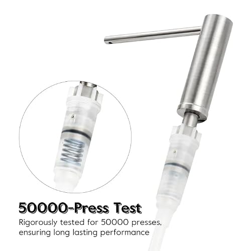Soap Dispenser for Kitchen Sink Brushed Nickel GAPPO Stainless Steel Countertop Pump Hand Lotion Built in Bottlend Lotion Built in Bottle - Thumbnail 5