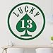 Lucky 13 - Adesivo da parete in 6 misure