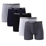 SARIMON Men's Classic Boxers with Elastic Waistband Button Fly Boxer Shorts in Stretch Fit Design Breathable Underwear for any Occasion Assorted Colours Trunks pack of 3 (Large)