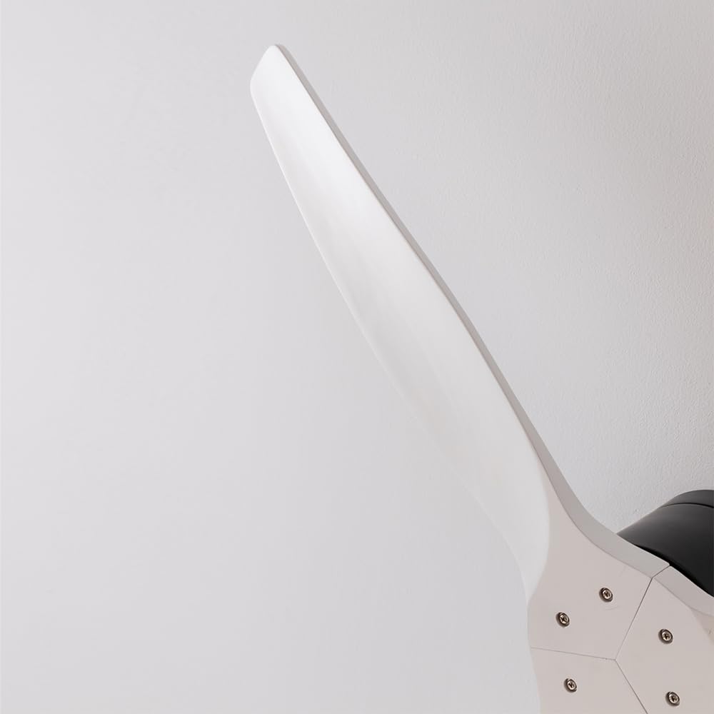 Cecotec Ventilador de Techo con Mando EnergySilence Aero 5500 Aqua Black&White Connected. Motor DC 40W, Diámetro 132cm, 3 Aspas, Bajo consumo, Wifi, Exteriores, Temporizador, Verano e invierno — view 5