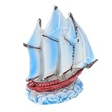 Esthétique méditerranéenne : cette pièce au design exquis, inspirée de la méditerranée, ajoute une touche de romantisme à n'importe quelle pièce, décorations d'aquarium flottant, mini décor de voilier en résine