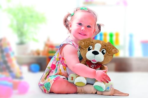 Clementoni | Choco, Le Chiot Rigolo – Jouet Interactif pour Bébés 10 Mois+ | Apprentissage Lettres et Chiffres | Chansons, Mélodies et Sons Parlants | Peluche Éducative | Idée Cadeau