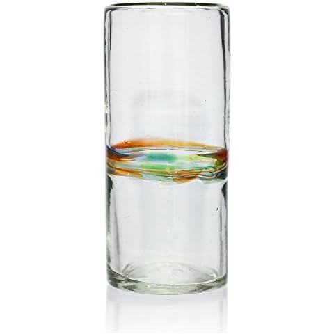 Tumia LAC Hand Blown Multi-Stripe Hi Ball Glass Cover