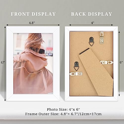 14Pack 4×6 Inch White Picture Frames Bulk 4 x 6 Photo Frames for Wall