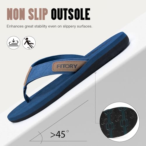 Image of FITORY Men's Flip-Flops, Thongs Sandals Comfort Slippers for Beach
