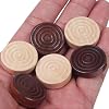 24Pcs Checker Draughts Set Draughts Pieces Wood Checker Drafts Pieces Replacement Stackable Backgammon Chess Pieces