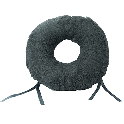 Obbocare Cojín Antiescaras Redondo con Agujero. Cojín Anatómico de Fibra Siliconada en Forma Donut para Silla de Ruedas, Oficina y Coche. Cojín Postural Gris para Prevención de Úlceras. 41x41x11 CM Cover