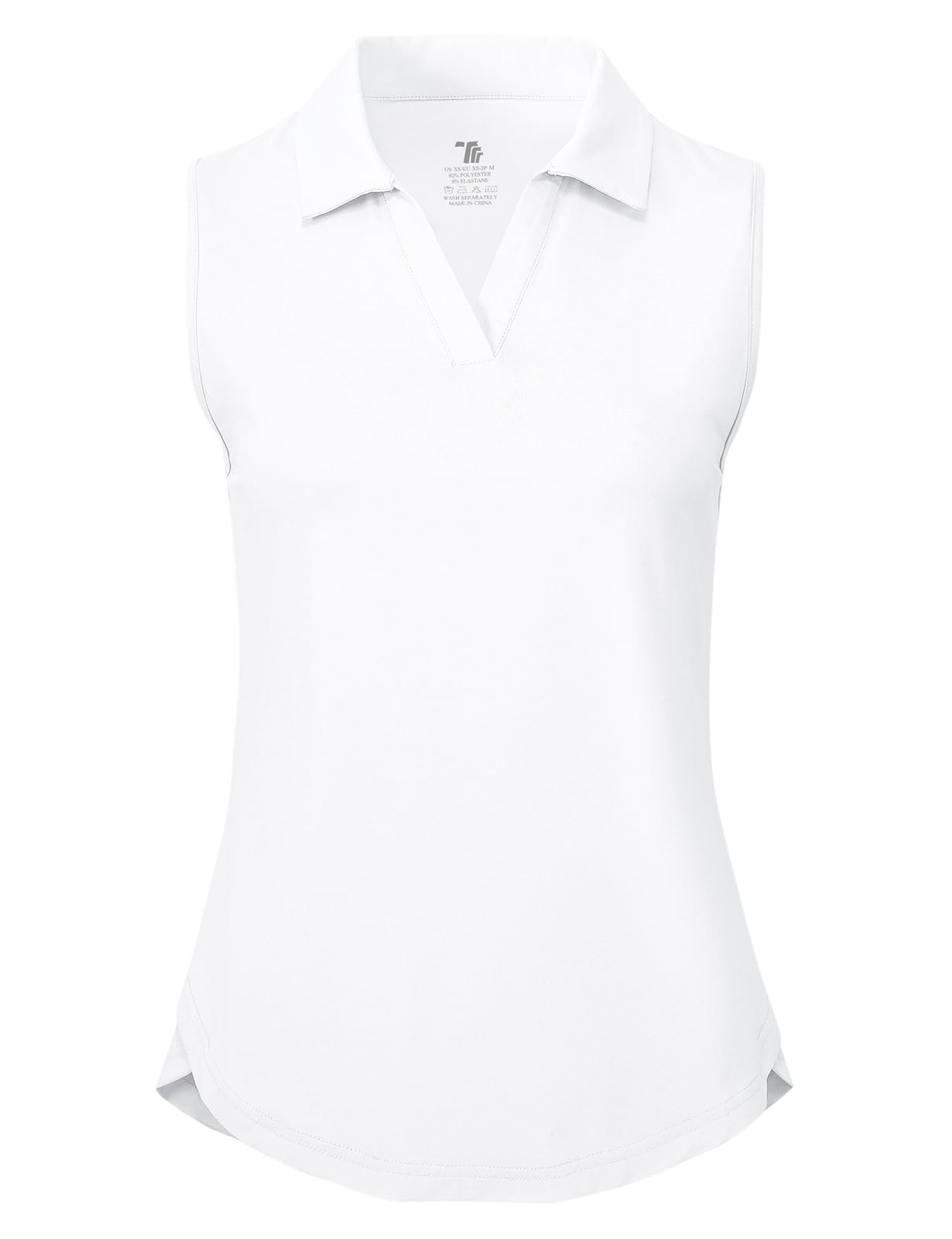 donhobo T-Shirt Damen Ärmellose Golf Polo Shirts V-Ausschnitt Tennis Tank Tops Sportshirt UPF 50+ Schnell trocknend Leichte Atmungsaktiv Sommer Oberteil