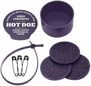 American Made Products High Strength Concentrated Hunting Cover Scent and Lure Scent Dispersion Disk (Canisters) Acorn-Cedar-Earth-Pine-Vanilla-Hot Doe-Buck Rut
