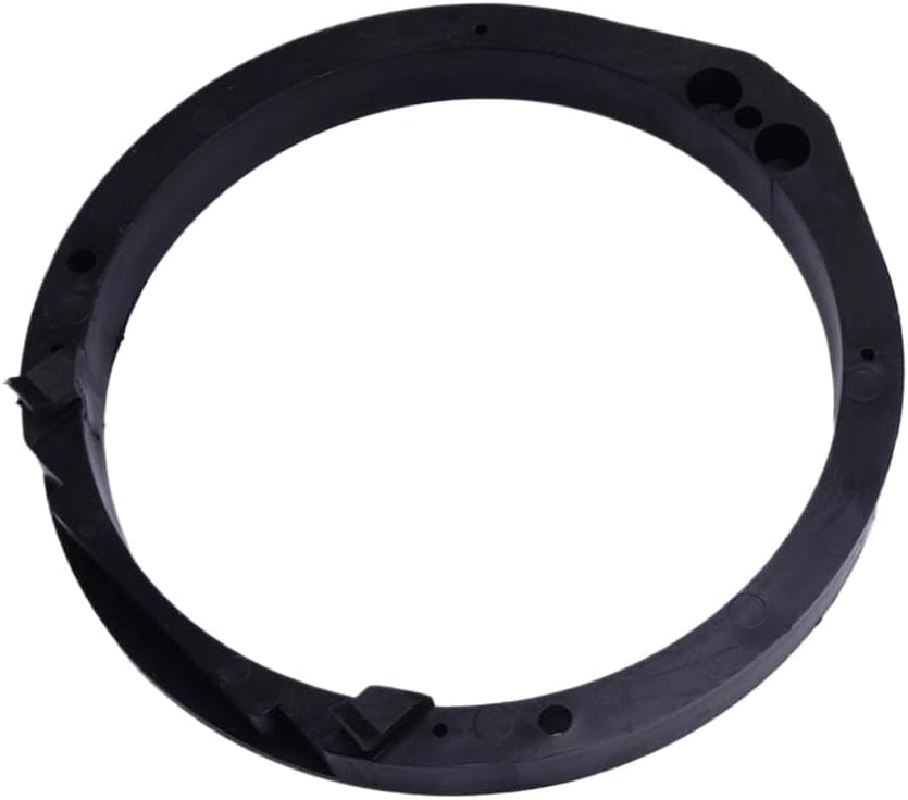 2-Pack 6.5-Inch Car Door Speaker Adapter Mounting Plate Ring with Spacer Bracket, Black Plastic, Compatible with Select Automotive and Motorcycle Models