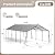 12 x 25 FT Heavy Duty Metal Carport, Galvanized Steel Car Canopy with Reinforced Frame, Outdoor Car Garage Shelter for Pickup Truck, SUV, Motorcycle & Boat, All Weather Protection