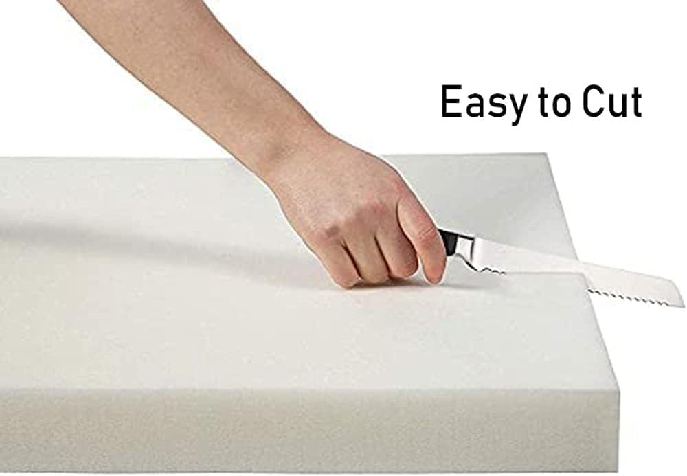 2 Stück Rollstuhl Schaumstoff Hohe Dichte,45D Sofakissen Ersatz-Schaumstoff für Stühle Bänke,DIY Polsterung Möbel,Esszimmerstuhl Füllung (Höhe 7cm-60x60cm)